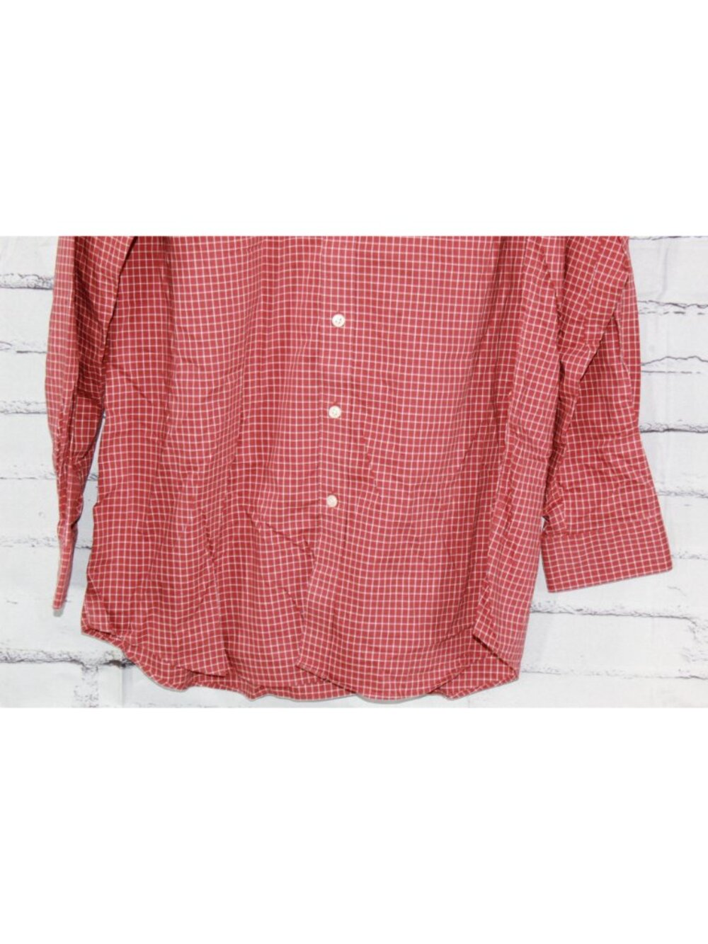 LL Bean Wrinkle Free Kennebunk Sport Shirt Check Office Preppy Casual Red L Tall - Picture 4 of 10